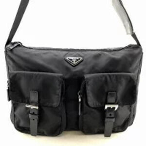 Prada VELA Black Shoulder Bag Crossbody Messenger